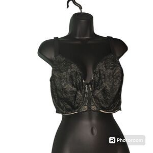 Cacique black and tan bra size 38 H